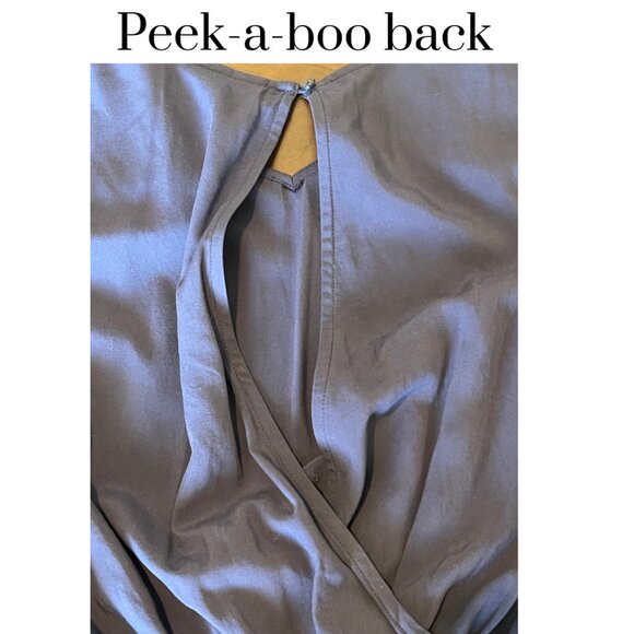 NWT Old Navy jumpsuit. peek a boo back, shorts, summer, navy blue, size medium - Picture 3 of 10